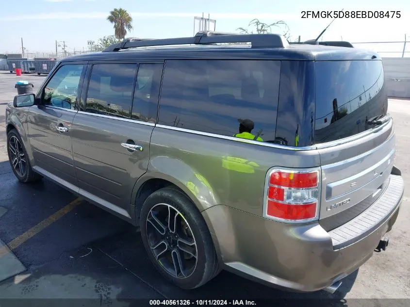 2014 Ford Flex Limited VIN: 2FMGK5D88EBD08475 Lot: 40561326