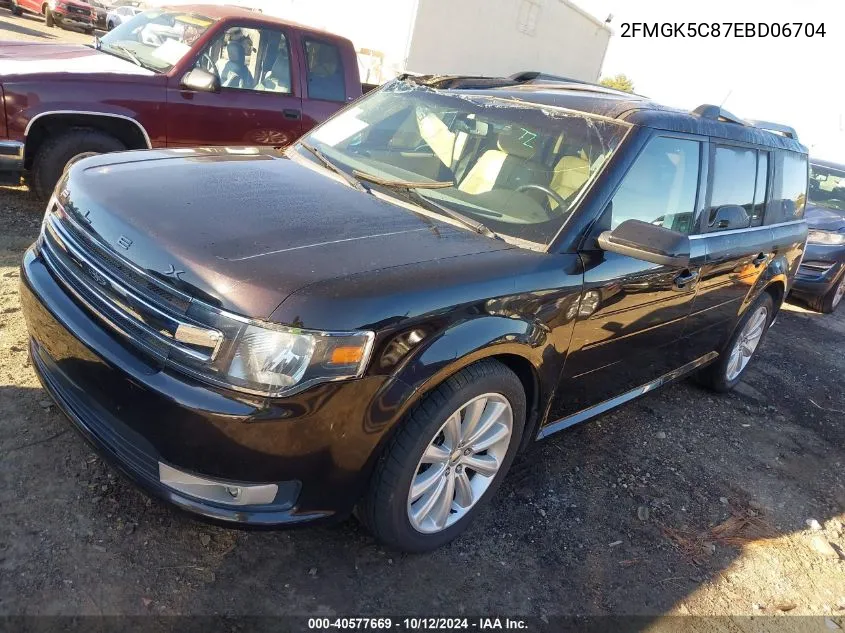 2014 Ford Flex Sel VIN: 2FMGK5C87EBD06704 Lot: 40577669