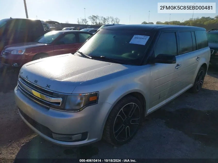 2014 Ford Flex Sel VIN: 2FMGK5C85EBD00481 Lot: 40610414