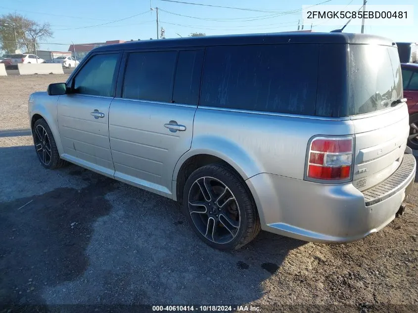 2014 Ford Flex Sel VIN: 2FMGK5C85EBD00481 Lot: 40610414