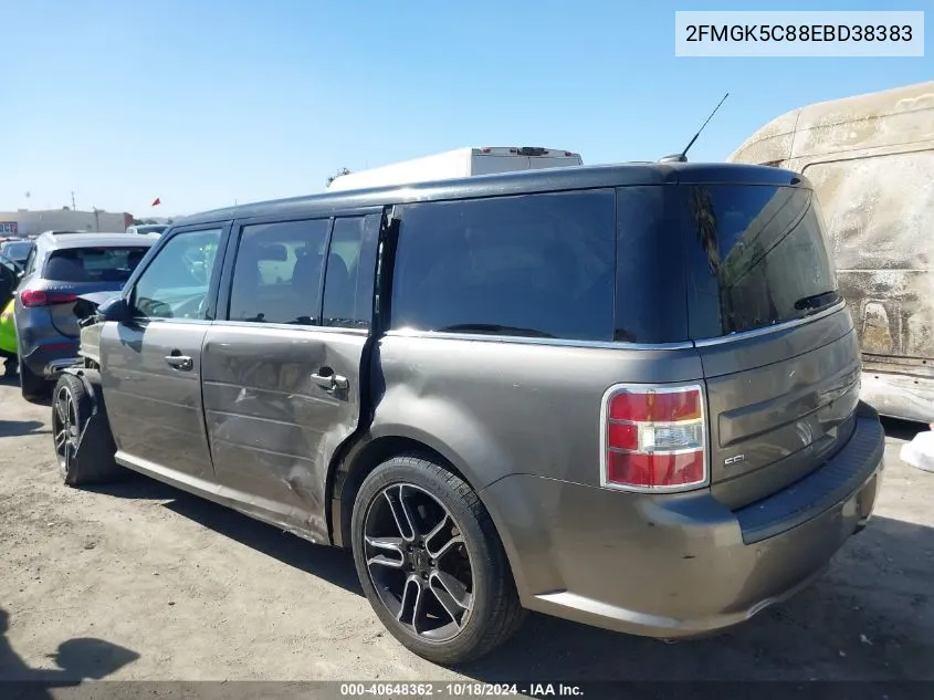 2014 Ford Flex Sel VIN: 2FMGK5C88EBD38383 Lot: 40648362