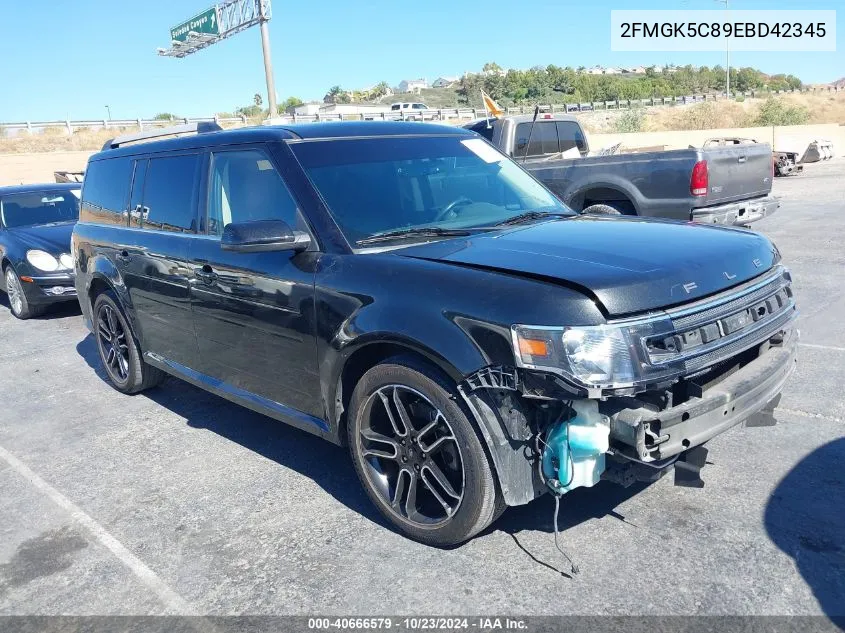 2014 Ford Flex Sel VIN: 2FMGK5C89EBD42345 Lot: 40666579