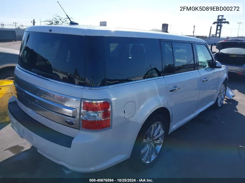 2014 Ford Flex Limited VIN: 2FMGK5D89EBD00272 Lot: 40676594