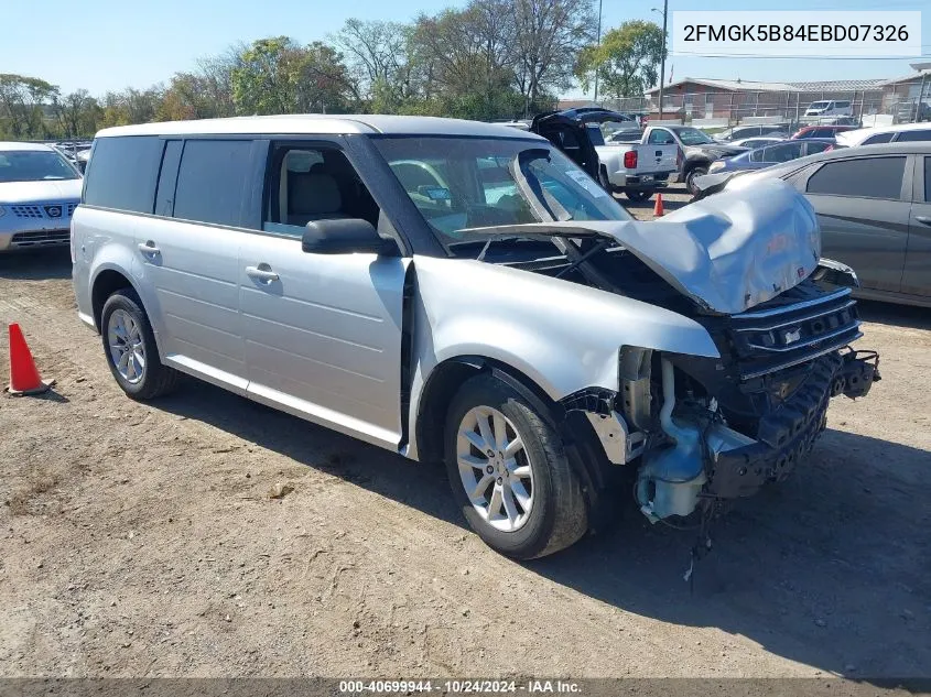 2014 Ford Flex Se VIN: 2FMGK5B84EBD07326 Lot: 40699944