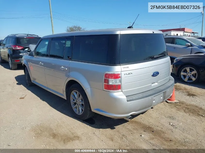 2014 Ford Flex Se VIN: 2FMGK5B84EBD07326 Lot: 40699944