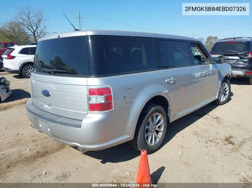 2014 Ford Flex Se VIN: 2FMGK5B84EBD07326 Lot: 40699944