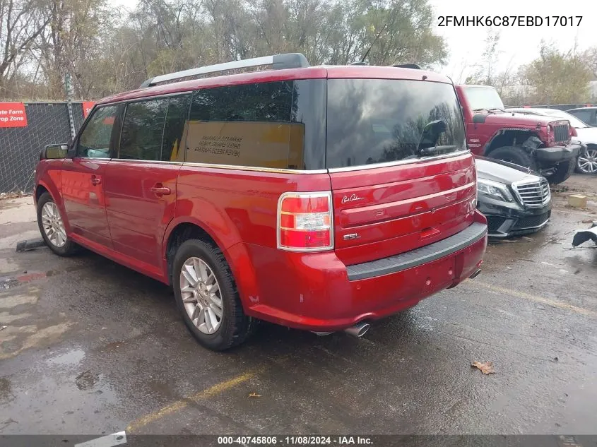 2014 Ford Flex Sel VIN: 2FMHK6C87EBD17017 Lot: 40745806