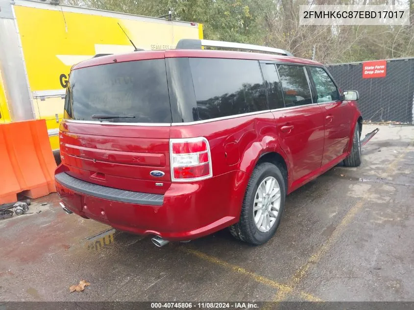 2014 Ford Flex Sel VIN: 2FMHK6C87EBD17017 Lot: 40745806