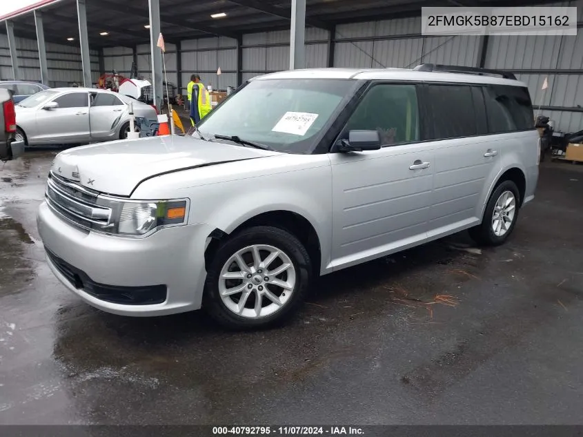 2014 Ford Flex Se VIN: 2FMGK5B87EBD15162 Lot: 40792795