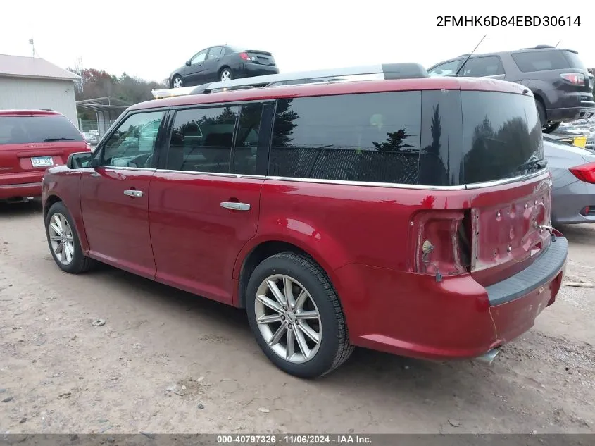 2014 Ford Flex Limited VIN: 2FMHK6D84EBD30614 Lot: 40797326