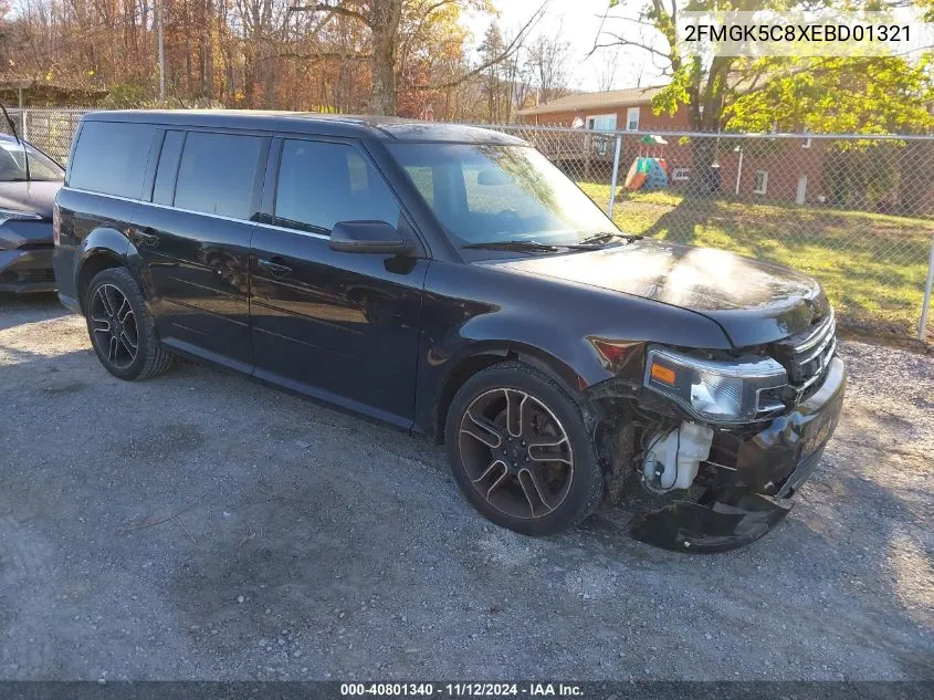 2014 Ford Flex Sel VIN: 2FMGK5C8XEBD01321 Lot: 40801340