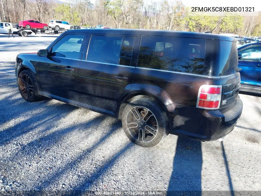 2014 Ford Flex Sel VIN: 2FMGK5C8XEBD01321 Lot: 40801340