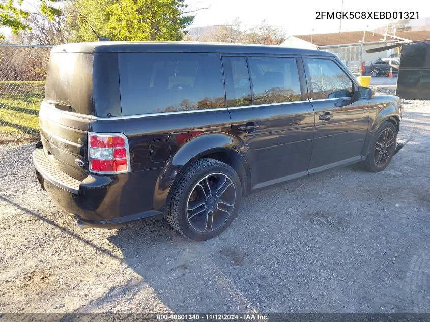 2014 Ford Flex Sel VIN: 2FMGK5C8XEBD01321 Lot: 40801340