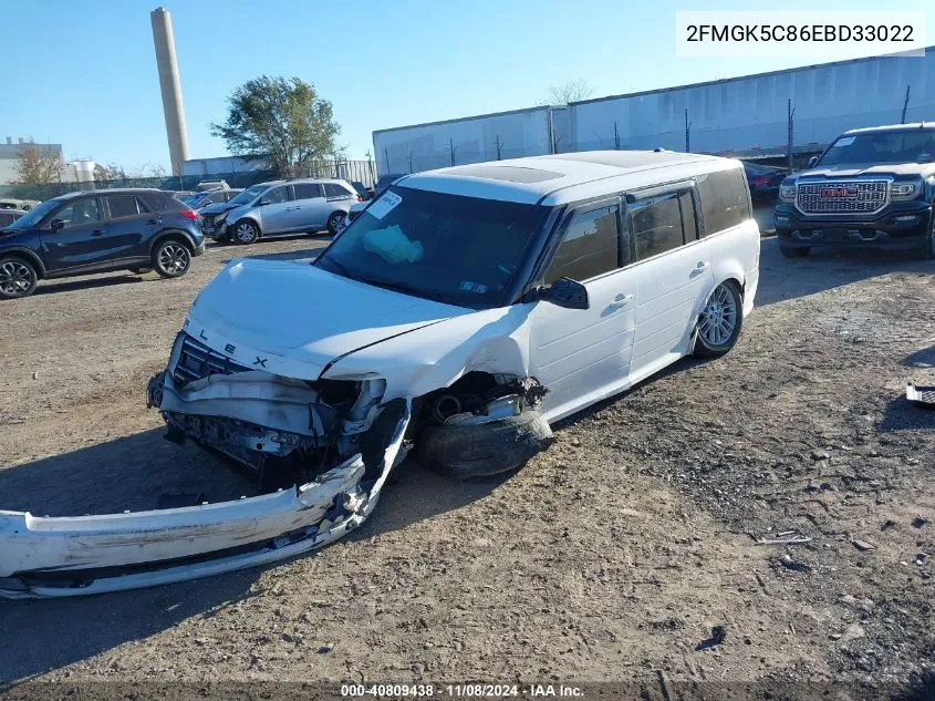 2014 Ford Flex Sel VIN: 2FMGK5C86EBD33022 Lot: 40809438