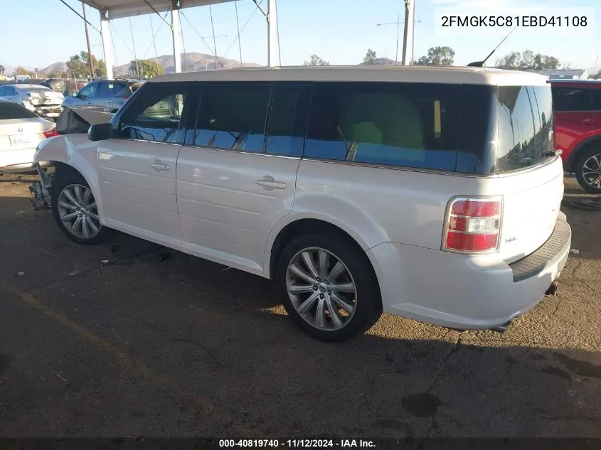 2014 Ford Flex Sel VIN: 2FMGK5C81EBD41108 Lot: 40819740