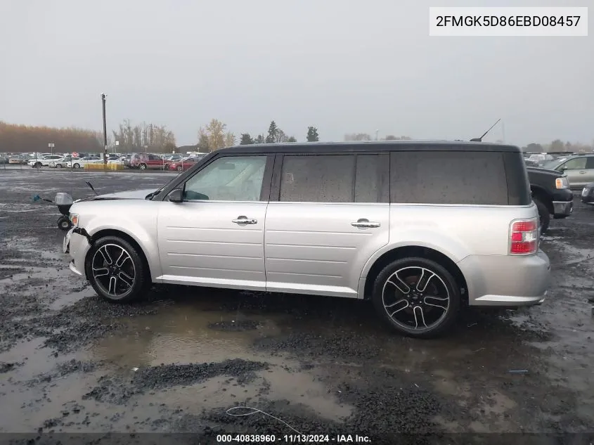 2014 Ford Flex Limited VIN: 2FMGK5D86EBD08457 Lot: 40838960