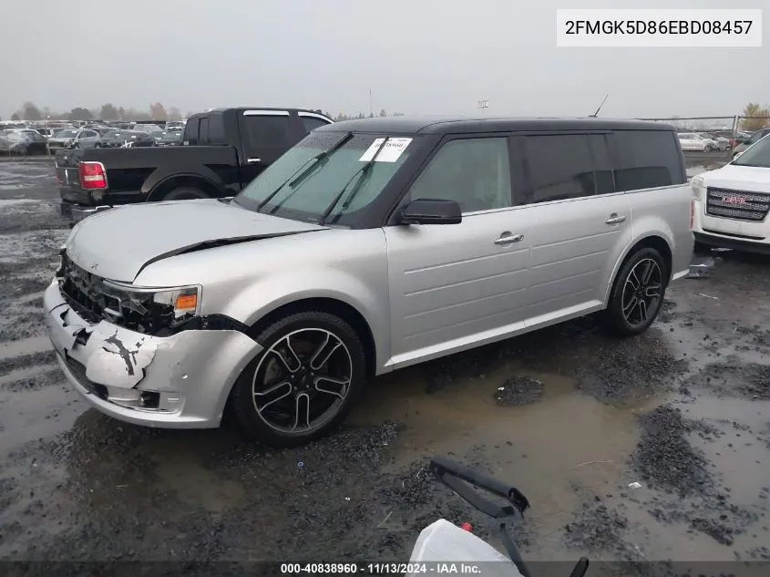 2014 Ford Flex Limited VIN: 2FMGK5D86EBD08457 Lot: 40838960