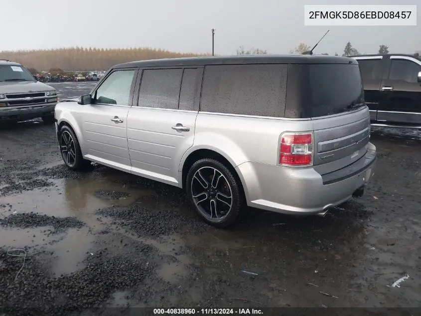 2014 Ford Flex Limited VIN: 2FMGK5D86EBD08457 Lot: 40838960