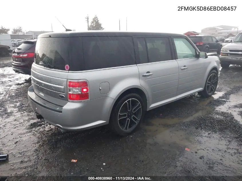 2014 Ford Flex Limited VIN: 2FMGK5D86EBD08457 Lot: 40838960