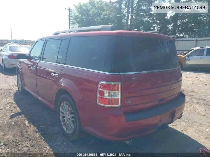 2015 Ford Flex Sel VIN: 2FMGK5C89FBA14599 Lot: 39420666