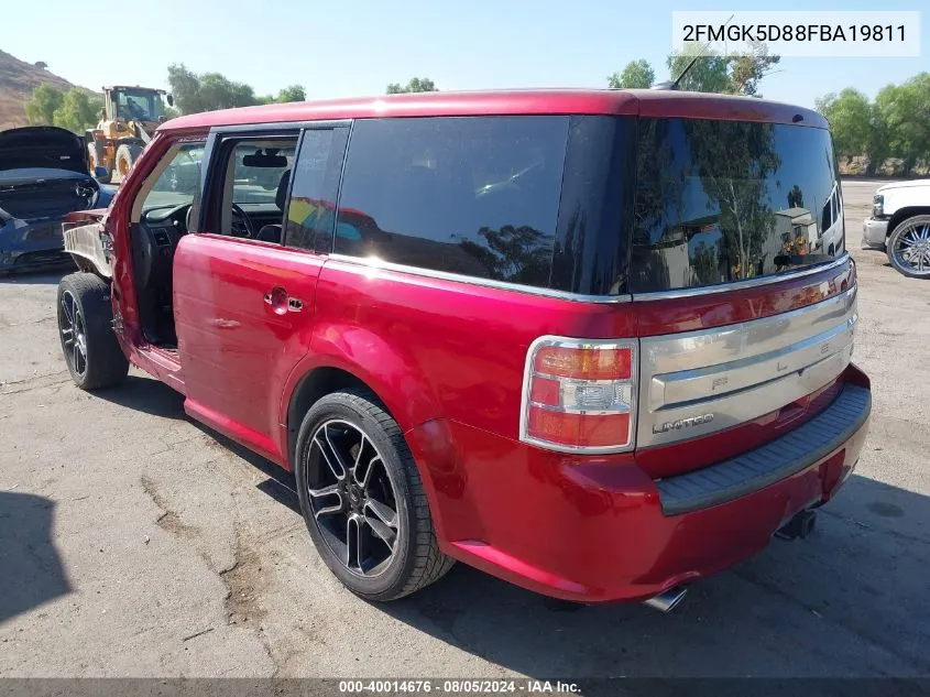 2015 Ford Flex Limited VIN: 2FMGK5D88FBA19811 Lot: 40014676