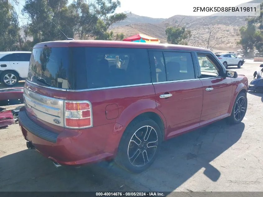 2015 Ford Flex Limited VIN: 2FMGK5D88FBA19811 Lot: 40014676