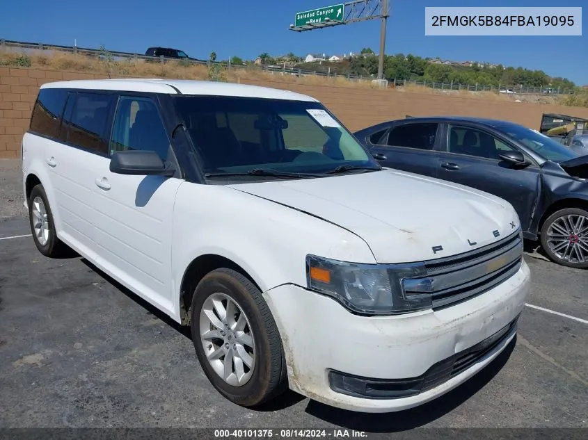 2015 Ford Flex Se VIN: 2FMGK5B84FBA19095 Lot: 40101375