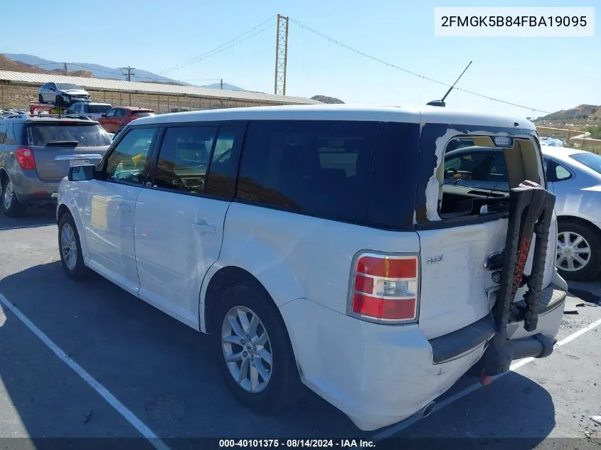 2015 Ford Flex Se VIN: 2FMGK5B84FBA19095 Lot: 40101375