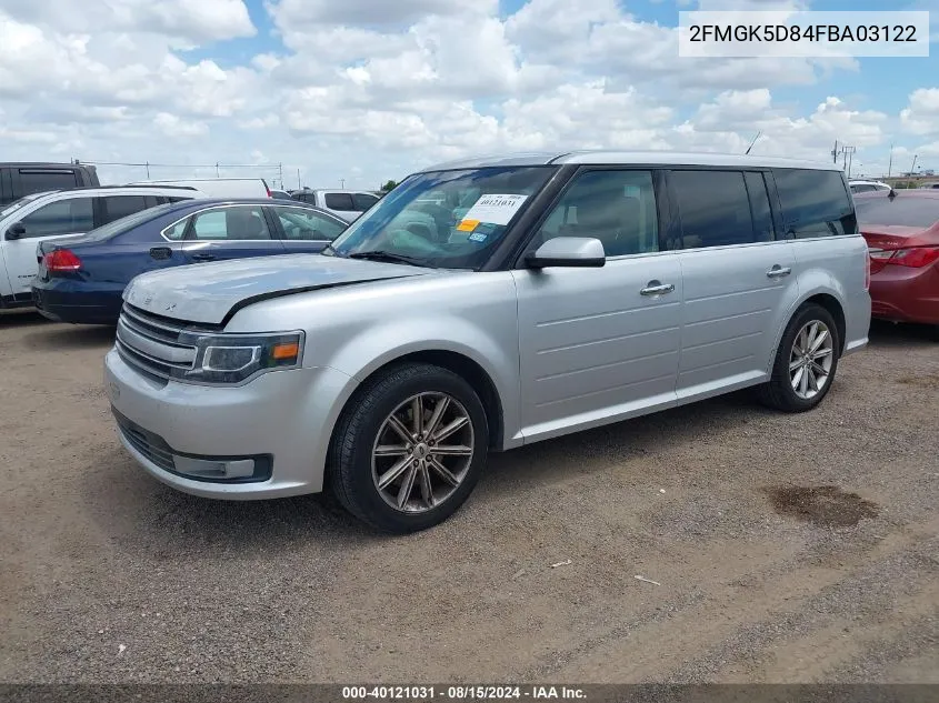 2FMGK5D84FBA03122 2015 Ford Flex Limited