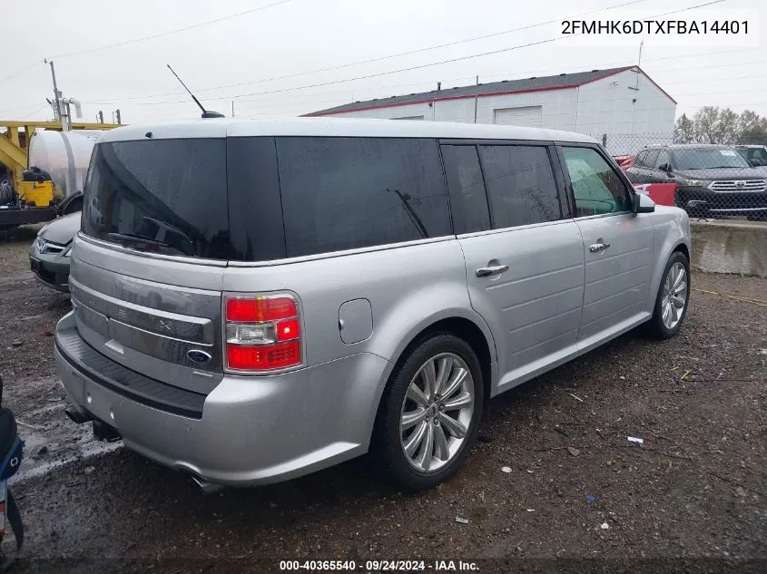 2015 Ford Flex Limited VIN: 2FMHK6DTXFBA14401 Lot: 40365540