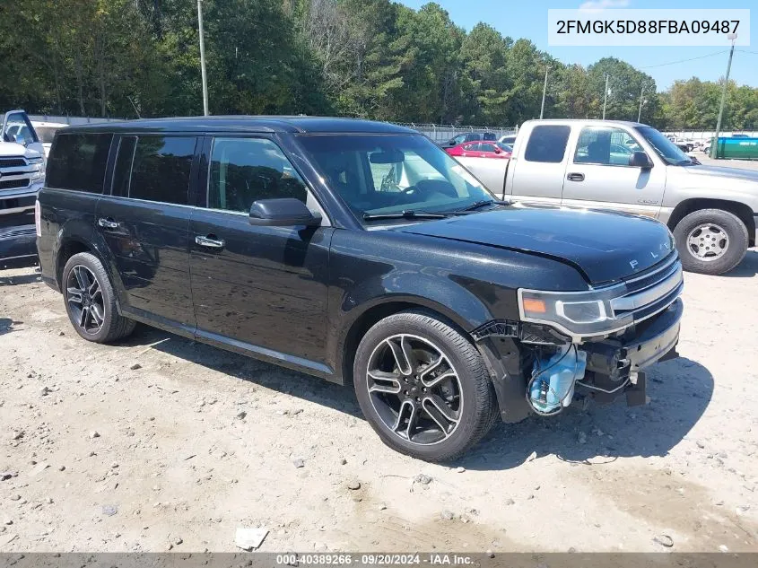 2015 Ford Flex Limited VIN: 2FMGK5D88FBA09487 Lot: 40389266