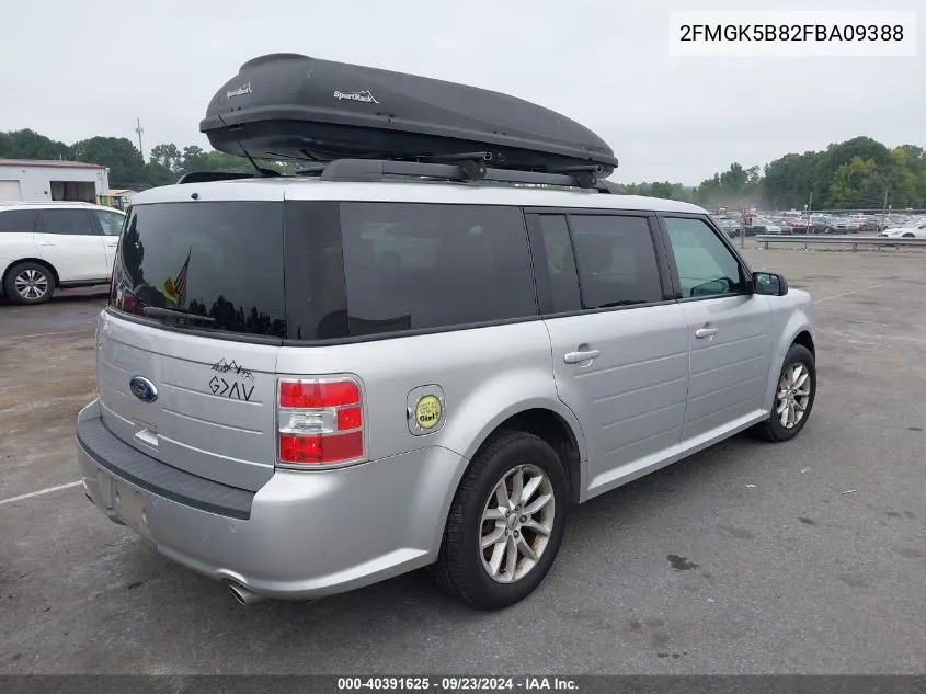 2015 Ford Flex Se VIN: 2FMGK5B82FBA09388 Lot: 40391625