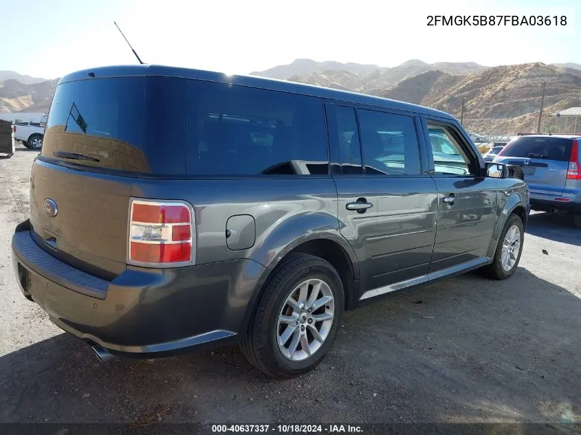 2015 Ford Flex Se VIN: 2FMGK5B87FBA03618 Lot: 40637337