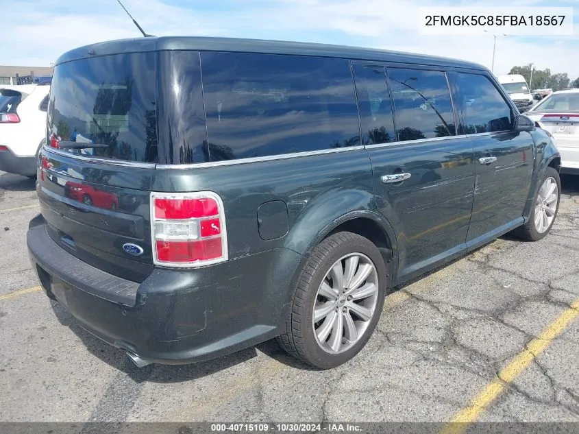 2015 Ford Flex Sel VIN: 2FMGK5C85FBA18567 Lot: 40715109