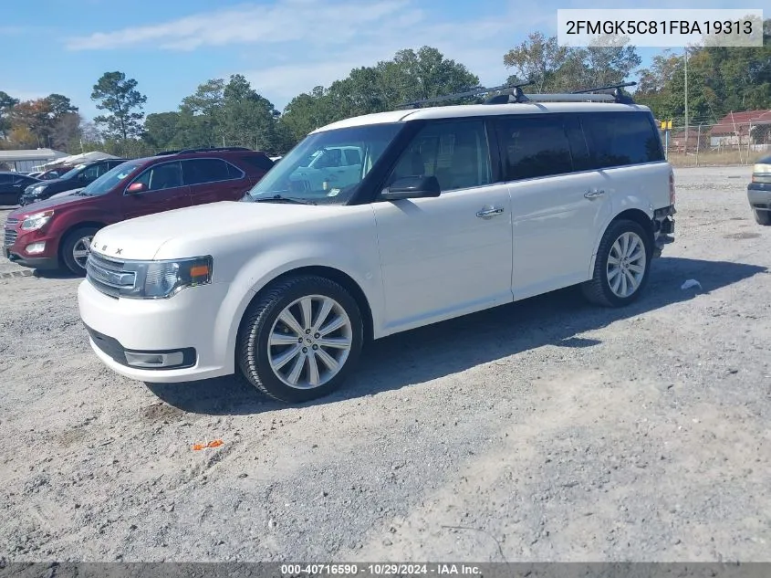 2015 Ford Flex Sel VIN: 2FMGK5C81FBA19313 Lot: 40716590