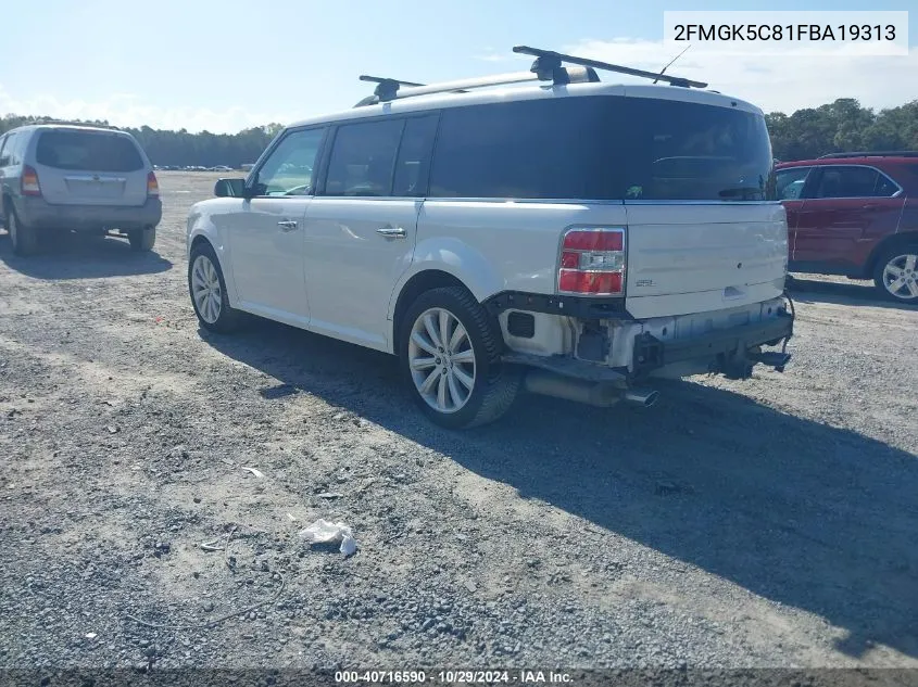 2015 Ford Flex Sel VIN: 2FMGK5C81FBA19313 Lot: 40716590