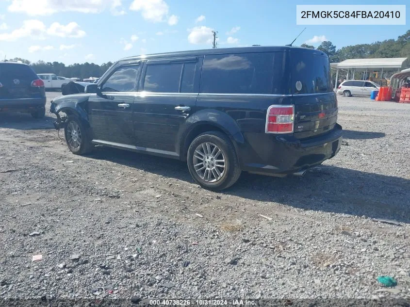 2015 Ford Flex Sel VIN: 2FMGK5C84FBA20410 Lot: 40738226