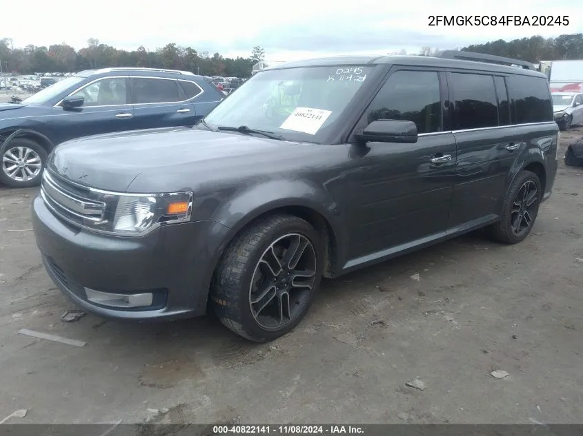 2015 Ford Flex Sel VIN: 2FMGK5C84FBA20245 Lot: 40822141