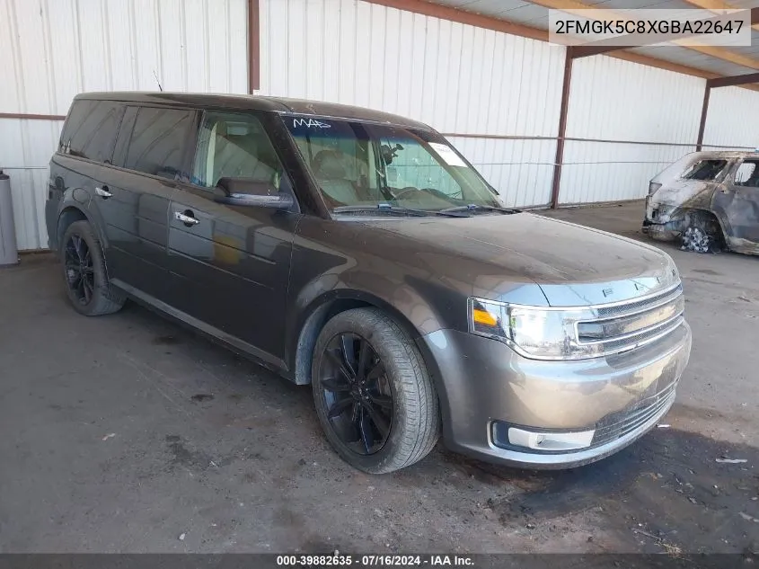 2FMGK5C8XGBA22647 2016 Ford Flex Sel