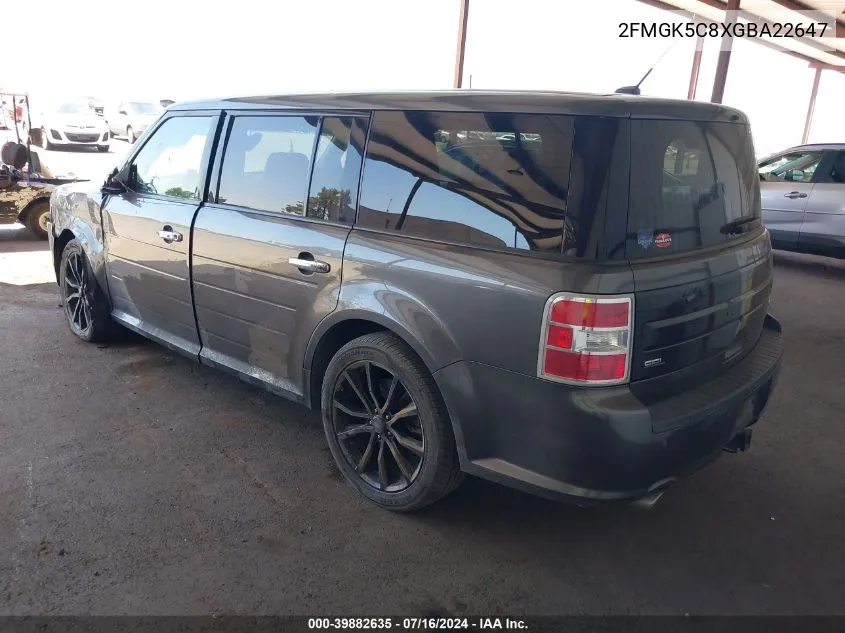 2FMGK5C8XGBA22647 2016 Ford Flex Sel