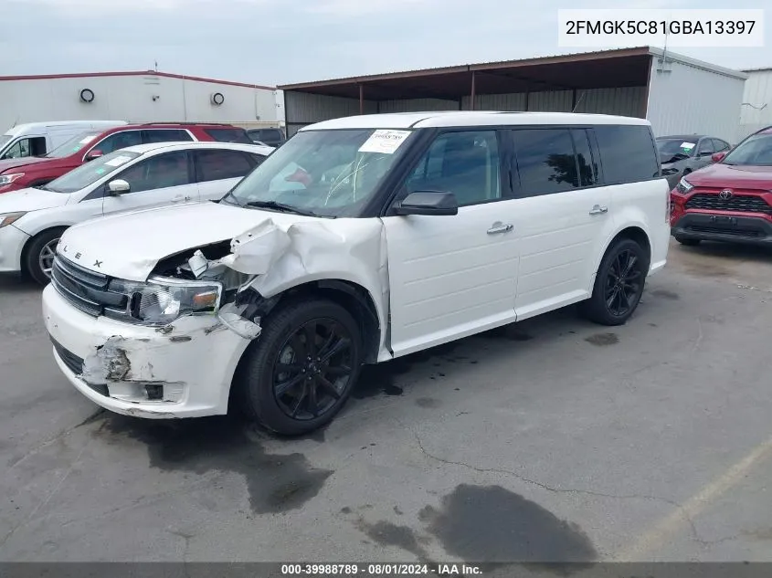 2016 Ford Flex Sel VIN: 2FMGK5C81GBA13397 Lot: 39988789