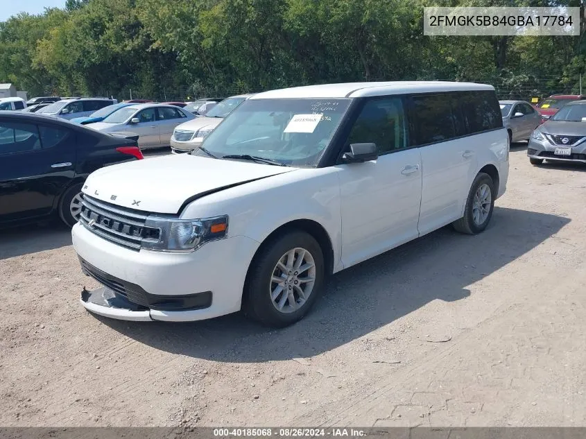 2FMGK5B84GBA17784 2016 Ford Flex Se