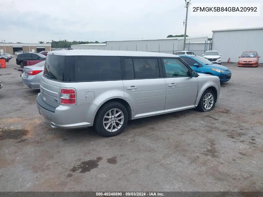 2FMGK5B84GBA20992 2016 Ford Flex Se