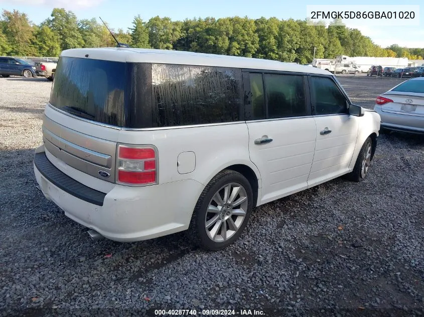 2016 Ford Flex Limited VIN: 2FMGK5D86GBA01020 Lot: 40287740