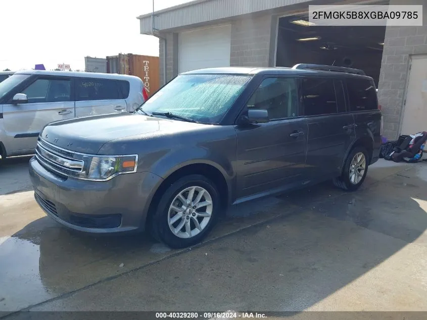 2016 Ford Flex Se VIN: 2FMGK5B8XGBA09785 Lot: 40329280