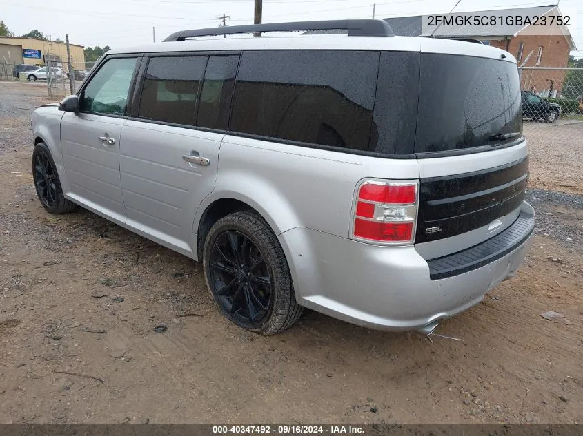 2016 Ford Flex Sel VIN: 2FMGK5C81GBA23752 Lot: 40347492