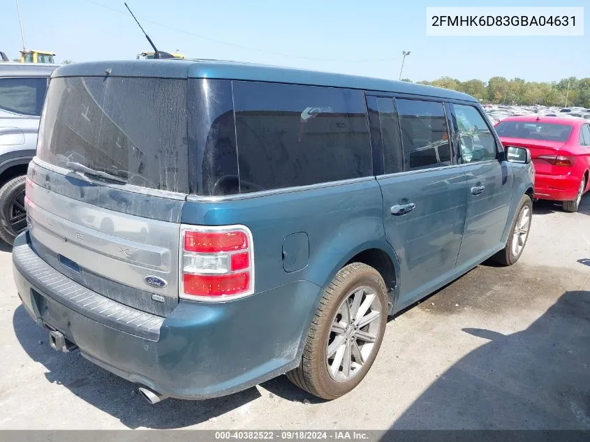 2016 Ford Flex Limited VIN: 2FMHK6D83GBA04631 Lot: 40382522