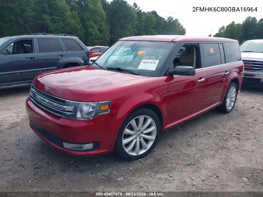 2016 Ford Flex Sel VIN: 2FMHK6C80GBA16964 Lot: 40407074