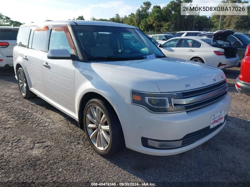 2016 Ford Flex Limited VIN: 2FMGK5D8XGBA17026 Lot: 40476345