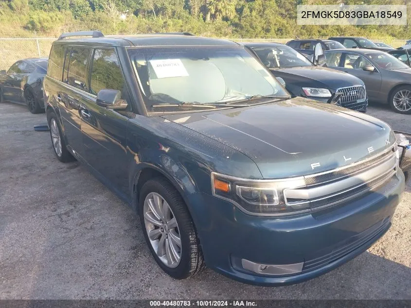 2016 Ford Flex Limited VIN: 2FMGK5D83GBA18549 Lot: 40480783